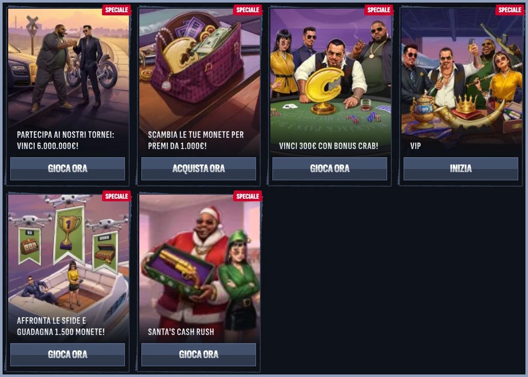 Bonus esclusivi e offerte speciali al casinò MafiaCasino