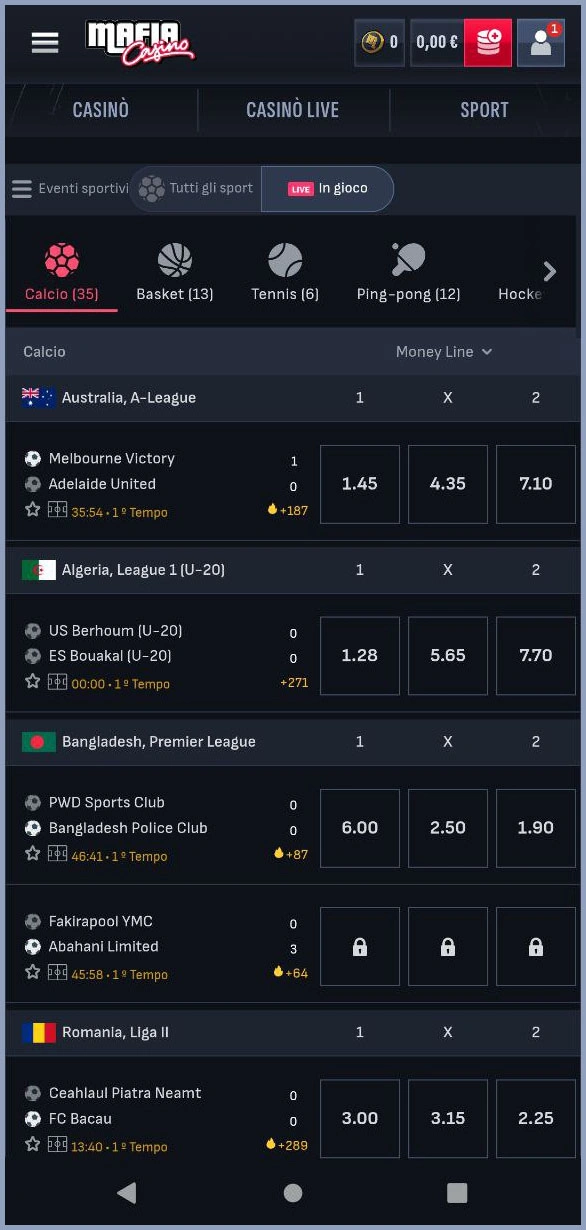 Modalità Mines con rischio e ricompensa al casinò Mafia Casino