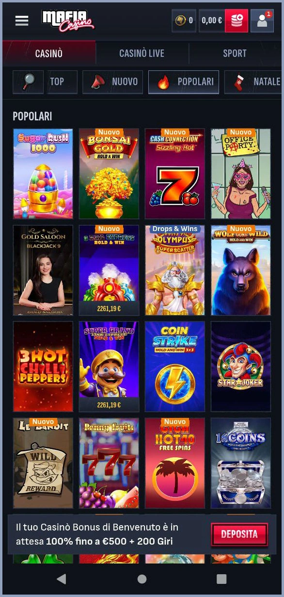 Panoramica delle slot più popolari al casinò MafiaCasino